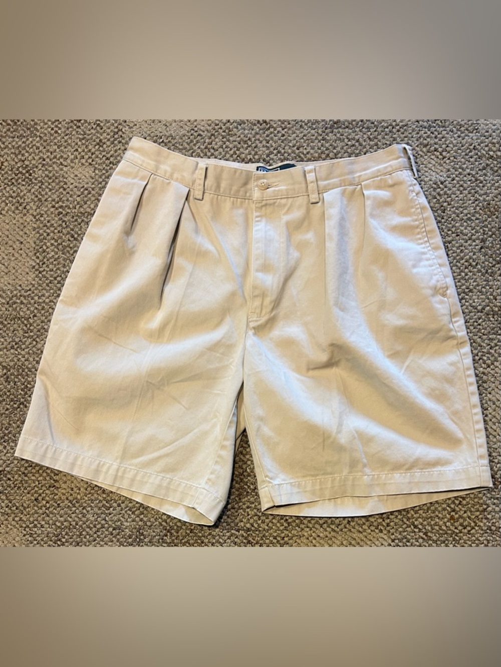 Vintage Polo Ralph Lauren Pleated Classic Chinos Tyler Shorts Men’s Size 34 Tan